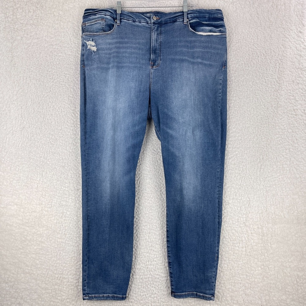 Good American Good Waist‎ Skinny Leg Jeans Womens Casual Stretch Plus Size 26